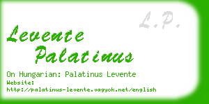 levente palatinus business card